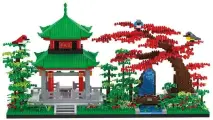 Конструктор 3D из миниблоков Balody Японский чайный Сад 3340 элементов - BA16262
