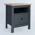 Тумба прикроватная сага с 1 ящиком, размер 51х62х41см, цвет Серый/Ясень