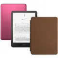 Электронная книга Amazon Kindle PaperWhite 12 2024 32Gb SE Metallic Raspberry с обложкой ReaderONE PaperWhite 2024 Brown