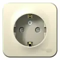 Systeme Electric Blanca наружная Молочная Розетка с/з со шторками 16А, 250В, изолир. пластина, BLNRA011112