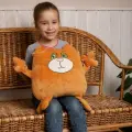 Плюшевая декоративная подушка игрушка Котик с лапками 35см, ГрандСтиль