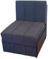 Кресло-кровать без подлокотников StylChairs Сёма, ширина 70 см, ткань рогожка серо-синий