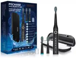 Электрическая зубная щетка PECHAM Sonic PC-080 черная, для взрослых отбеливание и массаж чувствительных зубов, дорожным кейсом