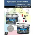 Кроющий антисептик Dufa Wood Color серый шёлк 18л (9л - 2шт)