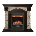 Электрокамин RealFlame Dublin Rock коричневый МДФ с очагом Oregan 3D, имитация пламени 3D, обогрев, увлажнение, пульт