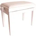 Банкетка для пианино Rin , белая, HY-PJ018A-SATIN-WHITE
