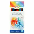 Карандаши акварельные 24 цвета Гамма Классические (d=3.3мм, 6гр, с кистью) картон (221118_04_04), 6 уп.