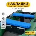 Мягкие накладки на сиденье для лодки ПВХ Рыбацкое счастье с сумкой-рундуком
