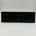 Встраиваемая модульная розетка 4 Евро + 2 RJ45 для столешницы, мебели и офиса, скрытой установки