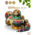 Матрешка деревянная детская традиционная 10 мест 13 см Орнамент