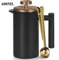 Французский пресс из нержавеющей стали с двойными стенками, Black-600ml