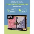Игральные карты пластиковые Copag Elite бридж размер стандартный индекс красный/синий