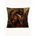 Подушка Декоративная Пантера Кения 40х40 велюр