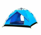 Палатка 2073, 4-х местная, автоматическая, синяя, водонепроницаемость 3000мм
