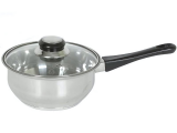 Ковш 1,4л из нержавеющей стали с крышкой ASTELL, 16см, надежный и практичный