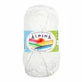 Пряжа ALPINA GARRY 100% мерсеризованный хлопок 50 г 50 м №01 белый