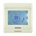 Терморегулятор для теплого пола IQWATT CLIMATIQ ST с ЖК-дисплеем, сенсорными кнопками и функциями программирования, слоновая кость 20668