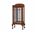 Витрина в стиле Chippendale от DOMKORLEONE, красное дерево, распашная дверца, полки стекло, цвет NAA (светло-коричневый)