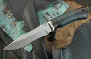 Закаленная сталь нож Шершень, сталь 95Х18, рукоять акрил/граб