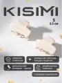 Заколка-краб для волос KISIMI, размер S, цвет: песочный, коллекция: UNIQUE, 2 шт