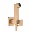 Гигиенический душ hansgrohe 1jet E со смесителем, держателем и шлангом 125 см 29233140, шлифованная бронза