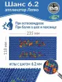 Массажный коврик Аппликатор Ляпко Шанс 6,2 (размер 118х235 мм), никелированная сталь, синий.