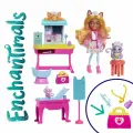 Кукла Enchantimals City Tails HLH22 медицинский кабинет кошечки Карлин с аксессуарами Энчантималс Mattel