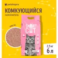 Наполнитель Smart Cat, комкующийся, тофу, персик 2,5 кг