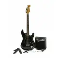 Электрогитара Stratocaster Двойной чёрный Fabio ST200, Double BK H+S+S, 1V+2T (Набор электрогитара с комбоусилителем)