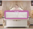 Барьер Baby Safe, для детской кроватки, пластик, металл, текстиль, сиреневый