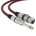 Кабель микрофонный MyPads XLR - Jack 6.35 шнур для караоке, микшера, для мероприятий синий 3 метра