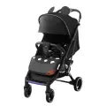 Коляска прогулочная Dearest 819 PLUS модель 2023, с механической спинкой, большим капюшоном, накидкой для ног, полная комплектация, черная рама (черная точка)