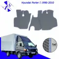 Коврики EVA/ЕВА/ЭВА для Hyundai Porter I Хендай портер 1996 - 2010 серый-василек