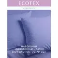 Наволочки 70х70 см Моноспейс, комплект из 2х шт, однотонные (аналог икеа), Синий, 100% хлопок, сатин, Ecotex