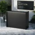 Стойка Ресепшн 3D Черный / 1200х1200х600 С Подсветкой RGB Premium