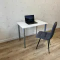 Письменный стол Белый 90*70 см. Ножки серый хром