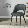 Стулья для кухни комплект 2 шт, кухонные стулья Lars Темно-серый
