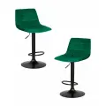 Набор 2 шт. Стул барный DOBRIN TAILOR BLACK, LM-5017-BlackBase, зеленый велюр (MJ9-88)