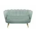 Прямой дизайнерский диван ракушка, Pearl double green, зеленый
