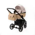 Коляска 2 в 1 Adamex Nola Tip N-PS145 светло бежевая + бежевая кожа