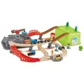 Детская деревянная железная дорога Hape Строительный комплекс E3764_HP