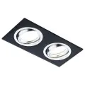 Светильник Ambrella light Standart Spot A601/2 BK, GU5.3, 2 лампы черный черный 1 шт. нейтральный белый 4000 K 20 Вт