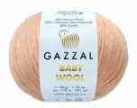 Пряжа Gazzal Baby wool, цвет 834 персик, набор 4 мотка, вес мотка 50 гр, длина нити 175 м / Газзал беби вул