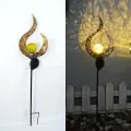 Фонарь Золотое пламя, для газона и кемпинга, светодиодный, кованое железо
