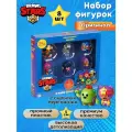 Фигурки Brawl Stars Бо, Джесси, Пэнни, Шелли, Тара, Биби, Спайк, Сэнди, высота 5 см, 8 штук
