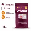 AWARD Сухой корм Sterilized для взрослых стерилизованных кошек с индейкой и курицей с добавлением клюквы и цикория 10кг