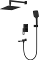 Душевой комплект Gappo G17-6 G7117-6 С внутренней частью, черный