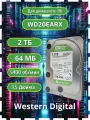 Жесткий диск Western Digital WD20EARX, HDD, 3.5, 2ТБ, для игрового ПК, серый металлик