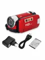 16-кратная цифровая видеокамера, вращающаяся видеокамера высокой четкости, Full HD, 16-кратный зум DV, красный цвет