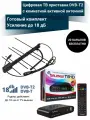 Цифровая ТВ приставка T81D DVB-T2 с активной антенной Кайман L941.10